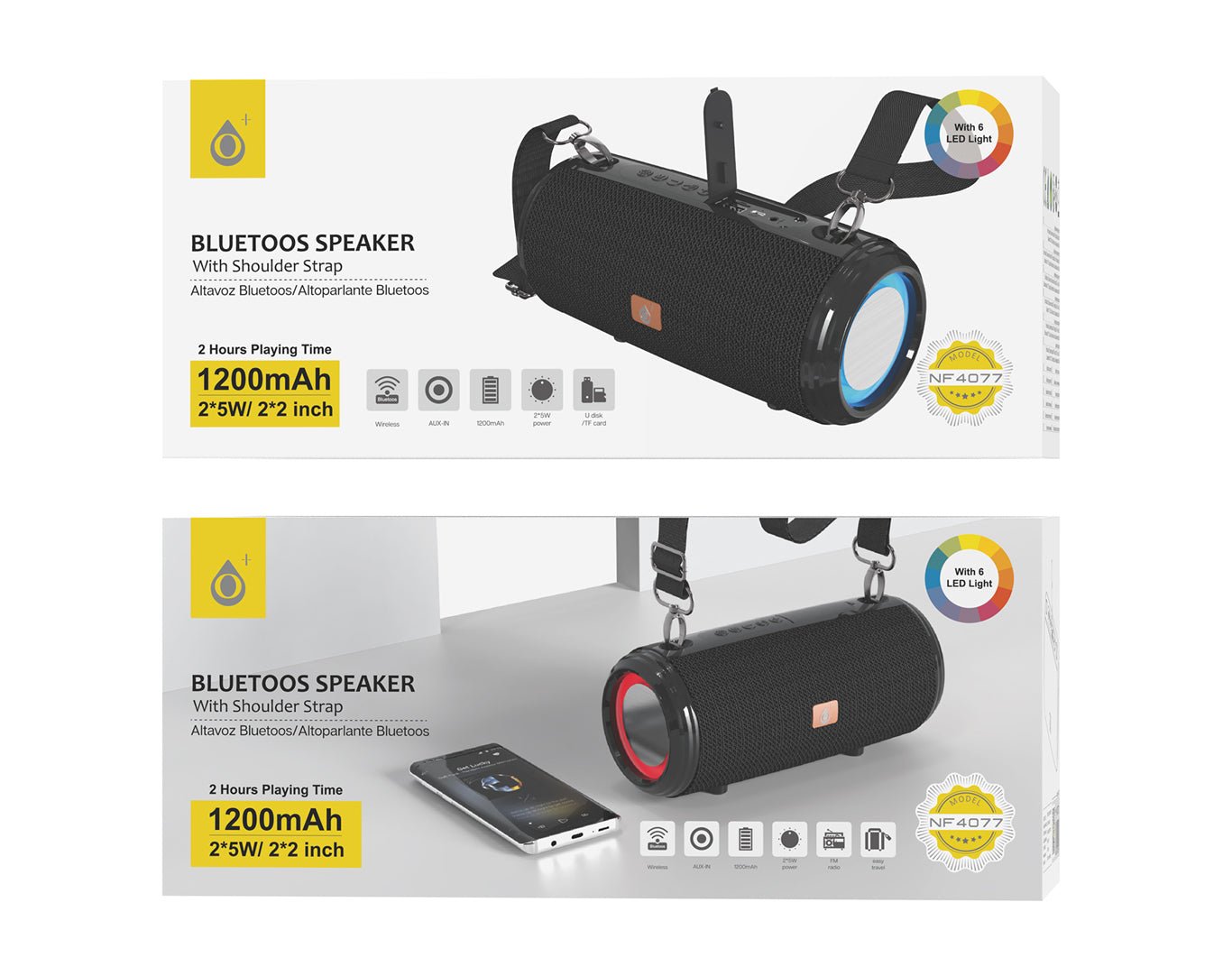 Moveteck Portable Bluetooth Speaker with Shoulder Strap NF4077