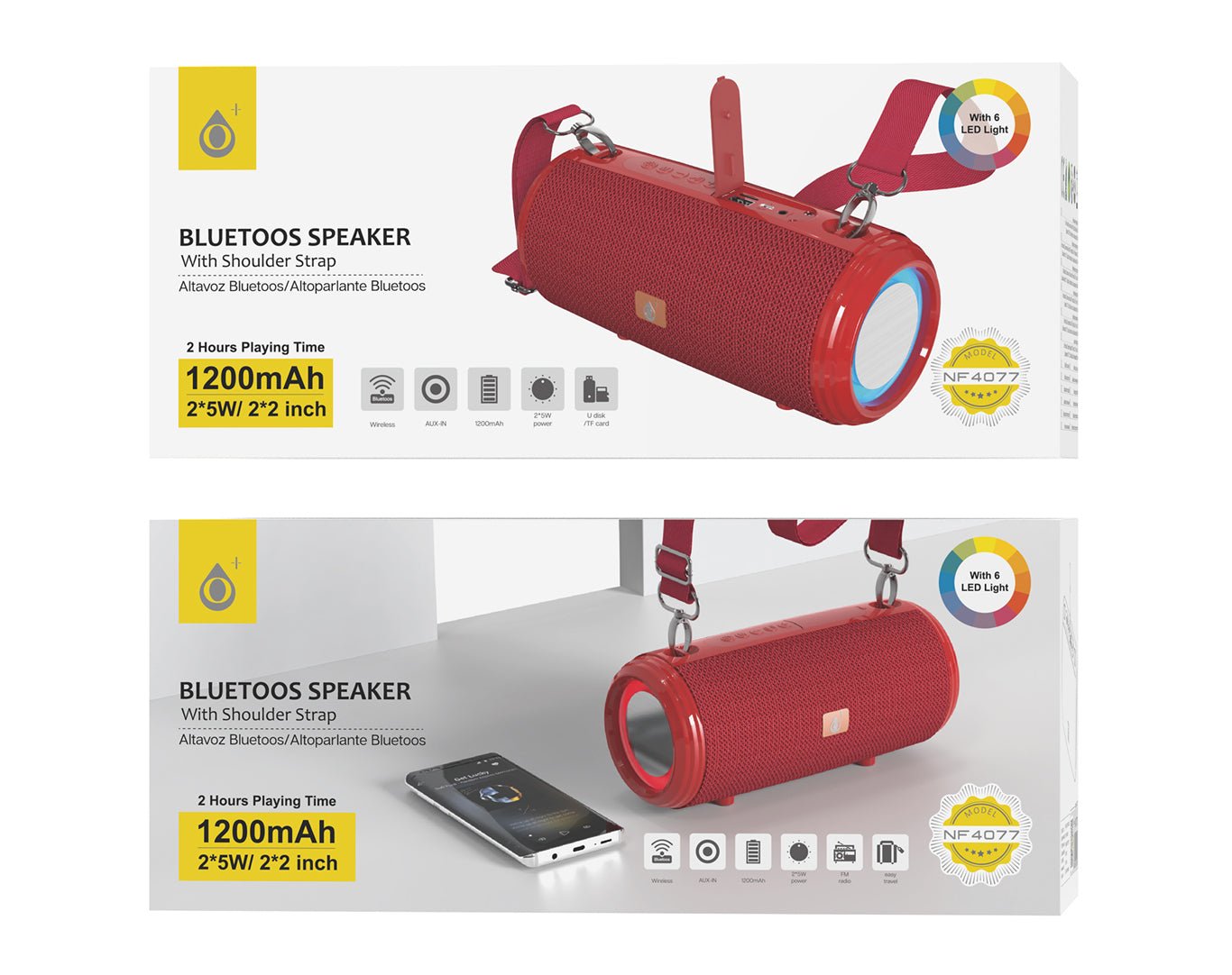 Moveteck Portable Bluetooth Speaker with Shoulder Strap NF4077