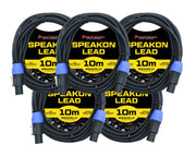 Precision Audio 10m Speakon Audio Cable 5 Pack SPEAKON10X5
