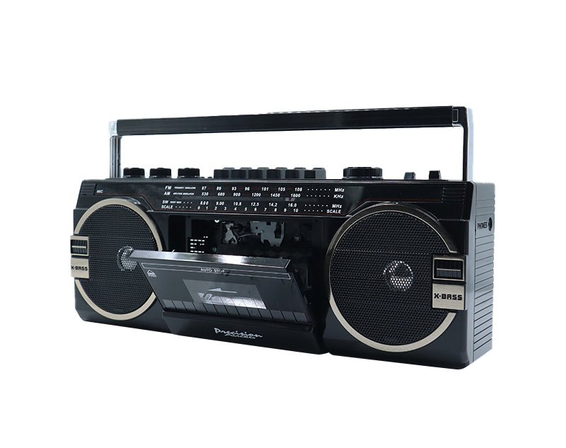 Portable Bluetooth Cassette Player Tape Recorder AM/FM Radio Black PA-4000-BLK 