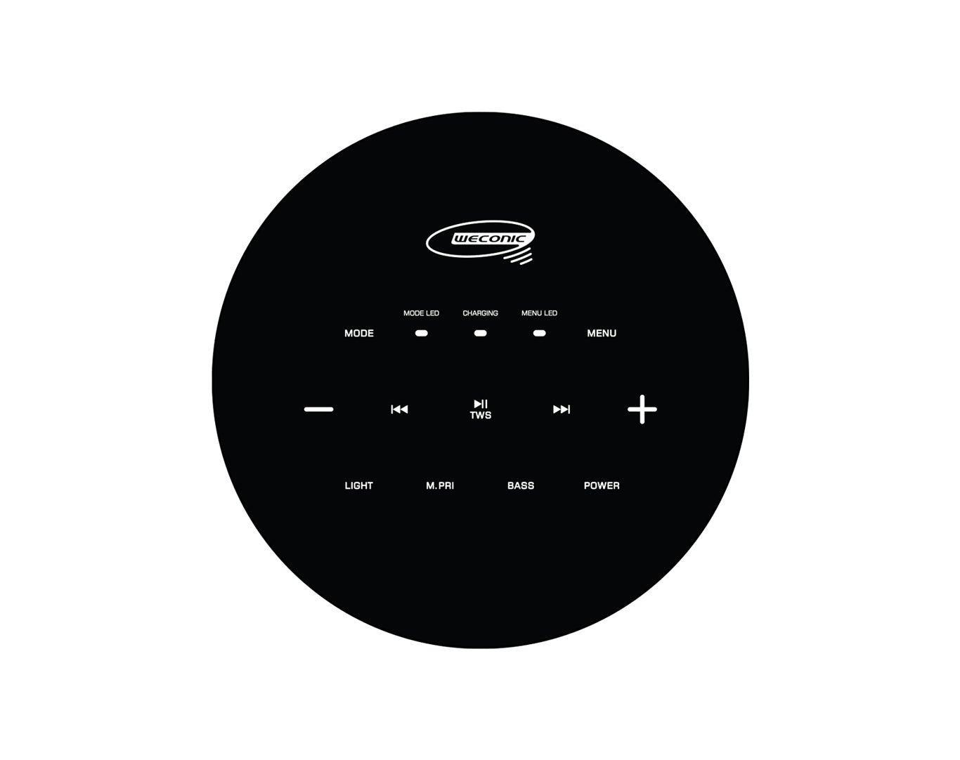 WECONIC 400W Portable Bluetooth Karaoke Speaker Clear Dome Light LG-665