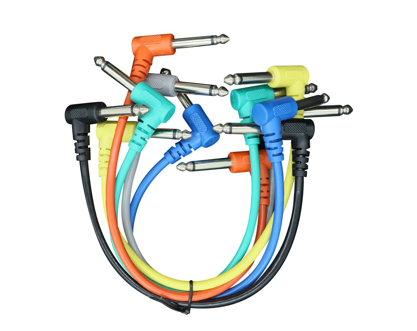 Instrument Patch Cables 1/4" 6.35mm Guitar Effects Pedal 15cm 6 Pack PATCH1