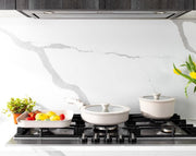 Simmro Premium Ceramic Pan Set with Lids Cream