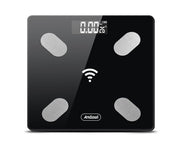 Andowl Digital Bathroom Scales with Temperature Display Q-D001