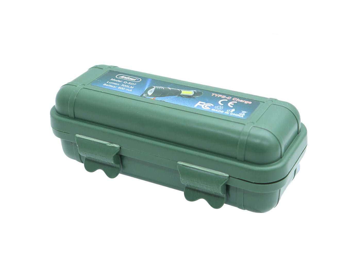 Andowl 95mm Small Tactical Torch Ultra Bright COB Rechargeable Aluminium Q-SD7