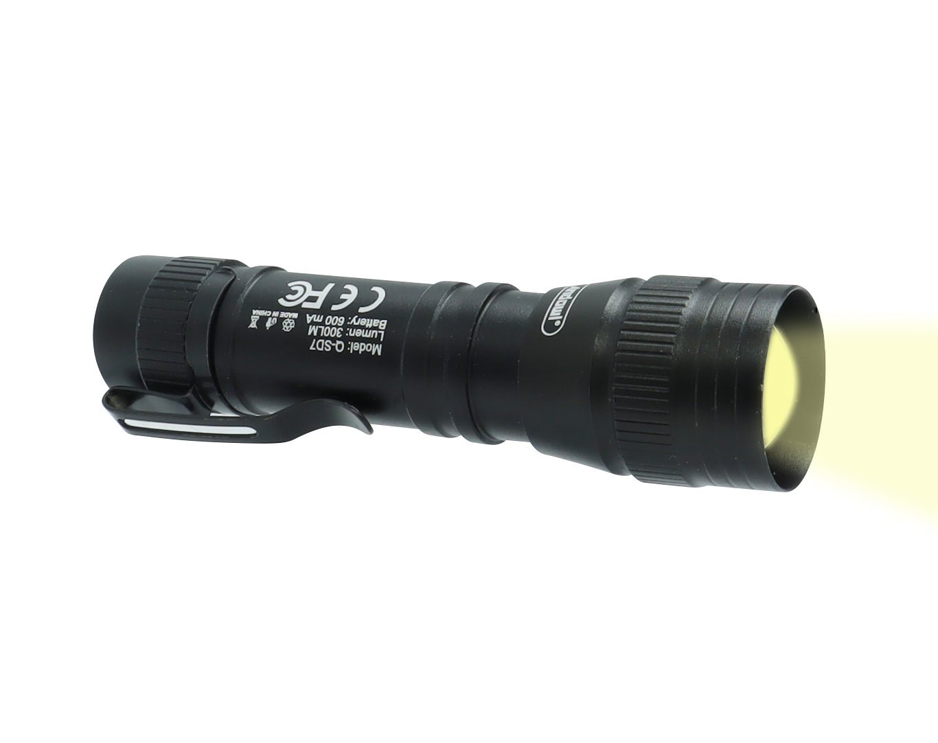 Andowl 95mm Small Tactical Torch Ultra Bright COB Rechargeable Aluminium Q-SD7