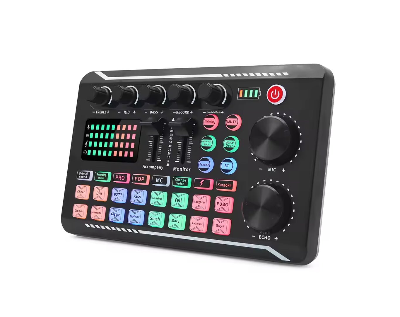 Andowl Portable Sound Card Studio Mixer Sound Effects Q-SK7