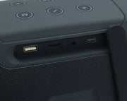 Andowl Portable Bluetooth Karaoke Speaker Dual Wireless Microphones Black Q-YX0817-BLK