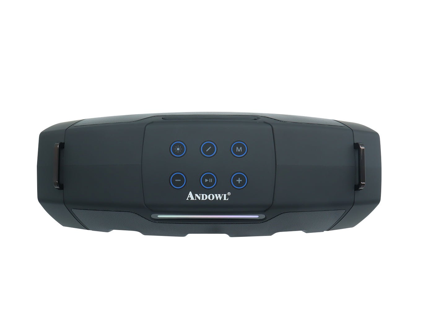 Andowl Portable Bluetooth Karaoke Speaker Dual Wireless Microphones Black Q-YX0817-BLK