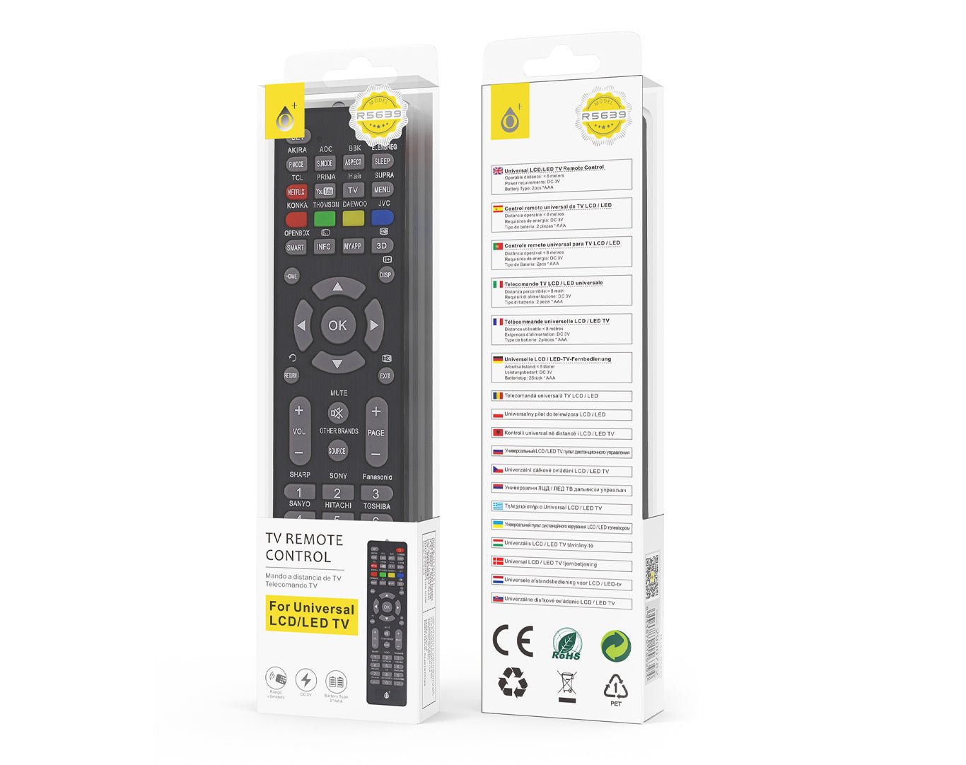 Moveteck Universal TV Remote Control Black R5639