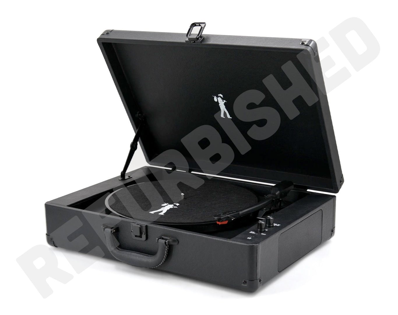FLEA MARKET *REFURBISHED* Large Retro Suitcase Turntable Player with Bluetooth FMRTCLGBK2MK2