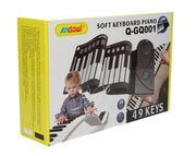 ANDOWL Portable Roll-Up Keyboard Built-In Speaker S747 White