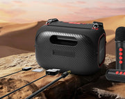 Soonbox Portable Karaoke Speaker LED Flashing Lights Wireless Microphone S3000