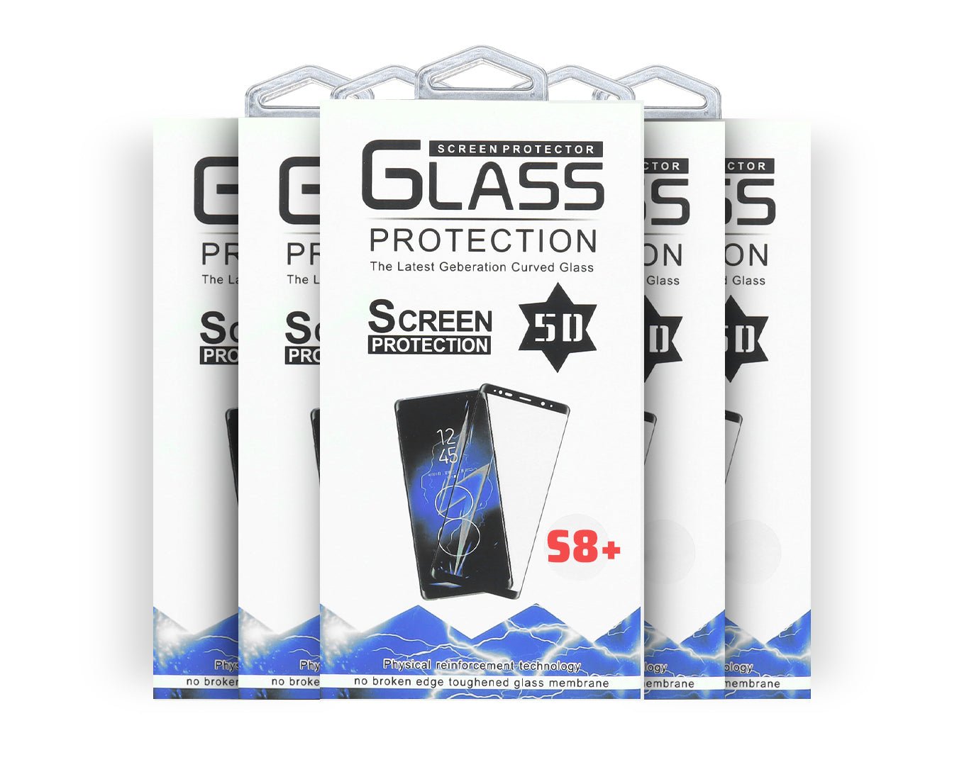 Bulk Pack of 10 Samsung Galaxy S8+ Glass Phone Screen Protector GLASS-SAMS8+X10