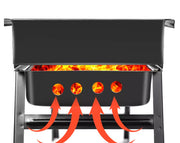 Rectangular Mini Charcoal BBQ Grill Portable Compact S932