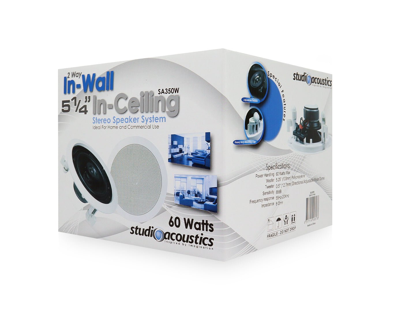 Weconic 5.25" Restaurant Ceiling Speaker Package with 320W Bluetooth Amplifier SA350W