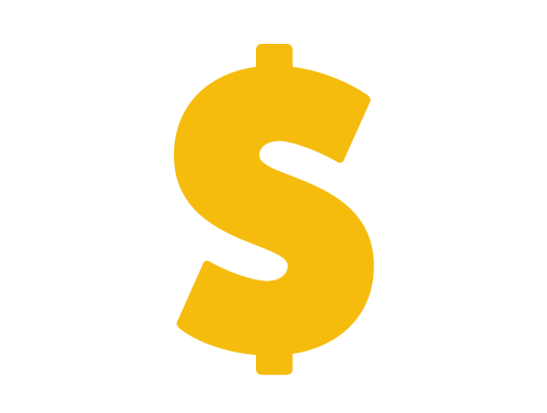 Free shipping icon of dollar sign