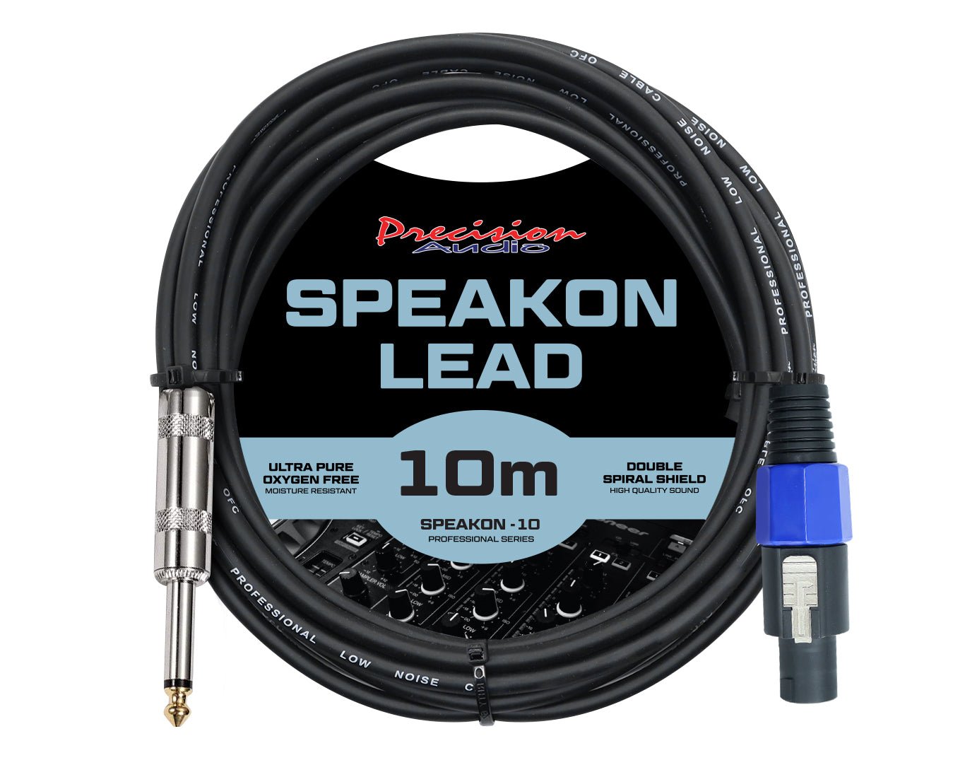Speakon To 1/4" 6.35mm Cable Amp Mixer Speaker 10m SPEAKON635