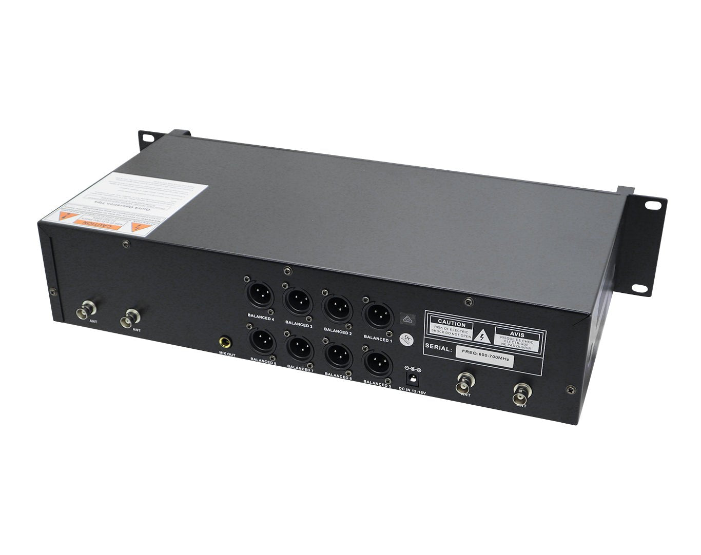 Precision Audio 8 Channel UHF Wireless Headset Microphone System Rack Mount LCD Display TMUS08-HEADSET