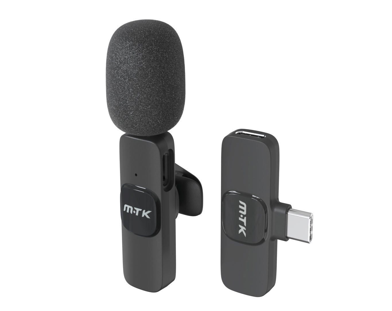 Moveteck Wireless Lapel Microphone Type-C Black TR9206
