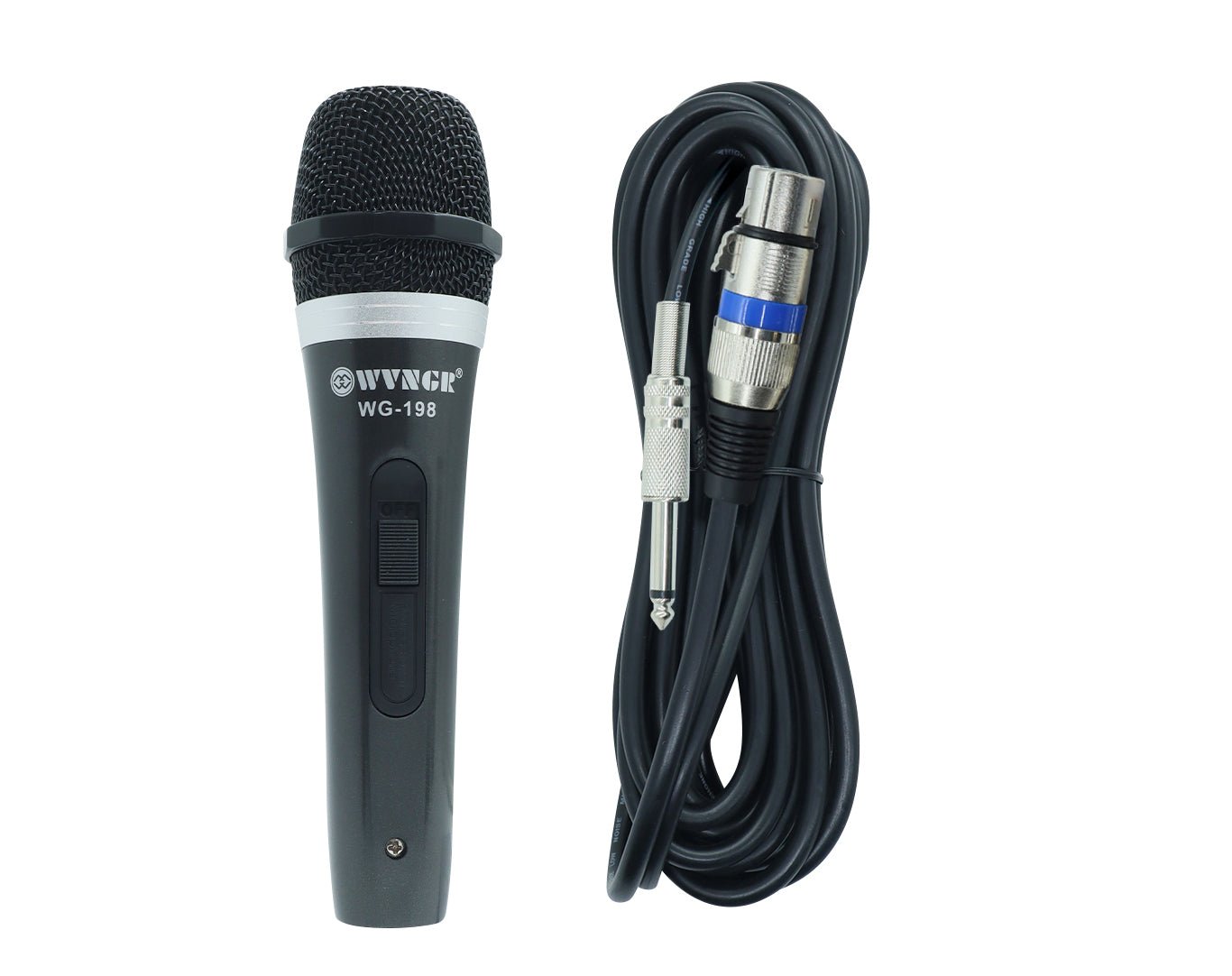 Precision Audio Wired Microphone 5m Lead XLR to 1/4" Jack WG-198