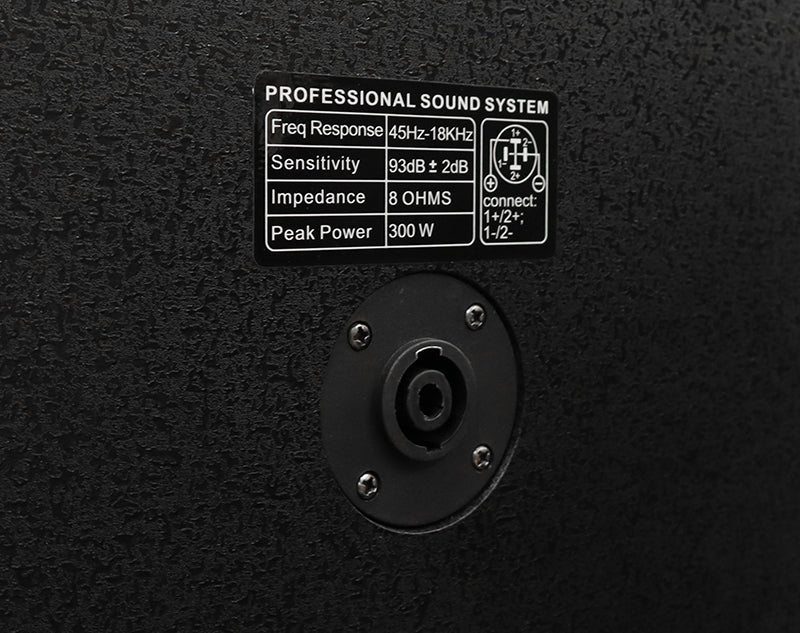 Weconic PA Speakers Pair 300W WP-15