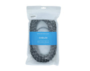 HEBIKUO 10m Braided Guitar Lead 1/4" Jack 6.35mm Tip XA-10-BLK