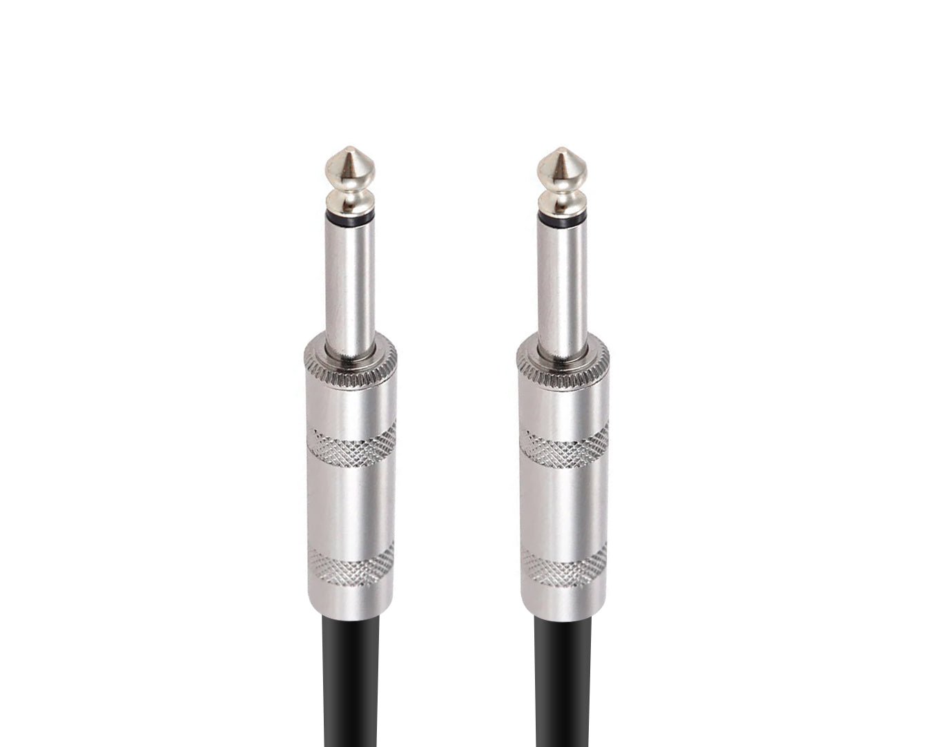 HEBIKUO 10m Braided Guitar Lead 1/4" Jack 6.35mm Tip XA-10-BLK