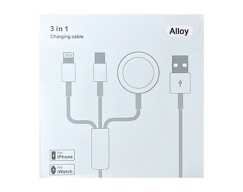 3 in 1 Wireless Charger Lightning Type-C USB for Smart Phone Watch W40