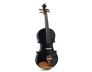 Full Size Acoustic Violin 4/4 with Case Bow Rosin Bridge Microtuners MV105-4/4 Black