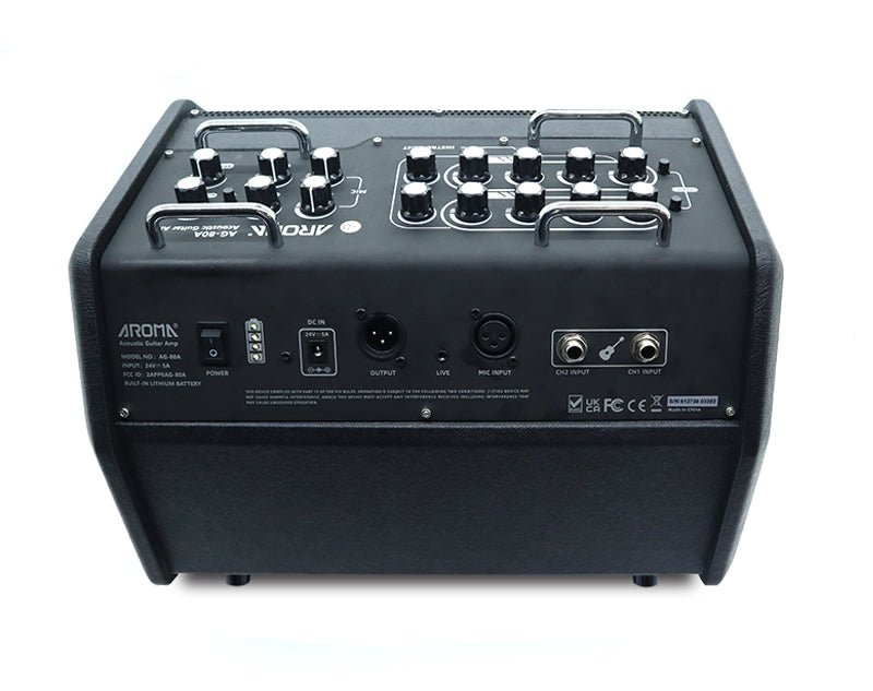 AROMA 80W Portable Guitar Amplifier AG-80A