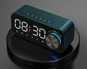 Digital Display Clock Bluetooth Speaker Dual Alarm Rechargeable Battery S923