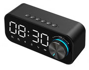 Digital Display Clock Bluetooth Speaker Dual Alarm Rechargeable Battery S923