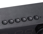 Digital Display Clock Bluetooth Speaker Dual Alarm Rechargeable Battery S923