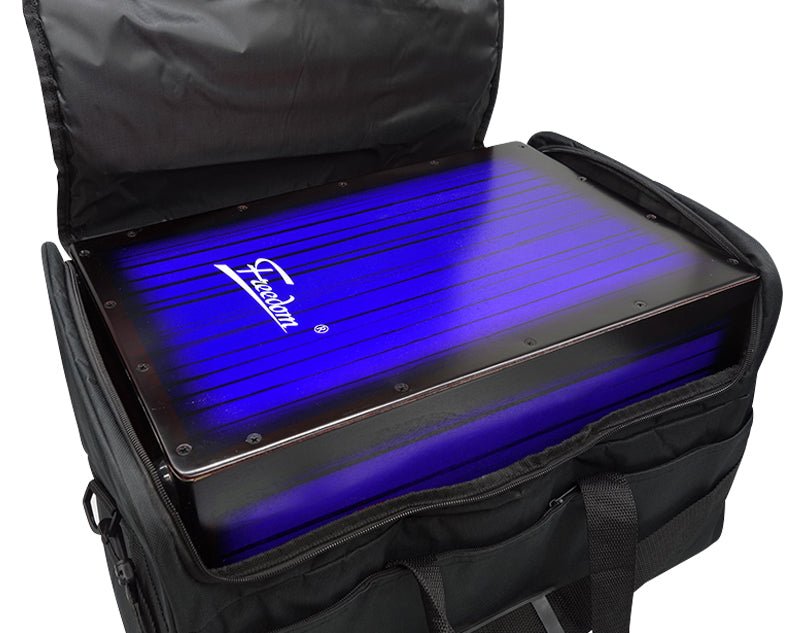 Freedom Cajon Box Drum Snare Wire Padded Case Blue DB01-BLU