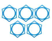 Microphone Anti-Slip Ring Roll Protector Rubber Pack of 5 MH Blue