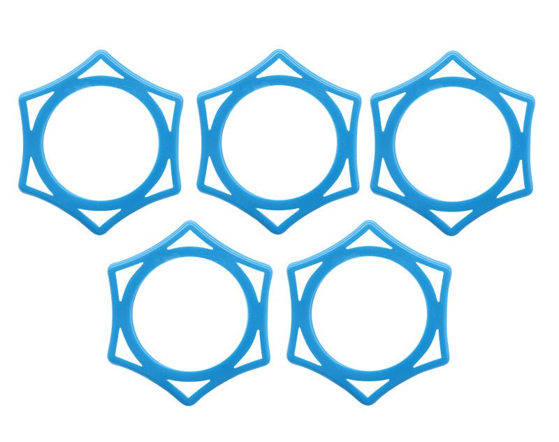 Microphone Anti-Slip Ring Roll Protector Rubber Pack of 5 MH Blue