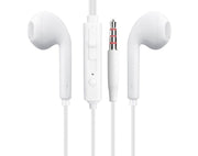 iPhone Style Stereo Earphones with Microphone and 3.5mm Audio Jack C6202 White