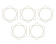 Microphone Anti-Slip Ring Roll Protector Rubber Pack of 5 MH Clear