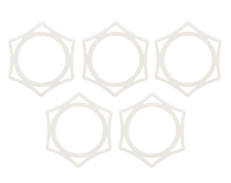 Microphone Anti-Slip Ring Roll Protector Rubber Pack of 5 MH Clear