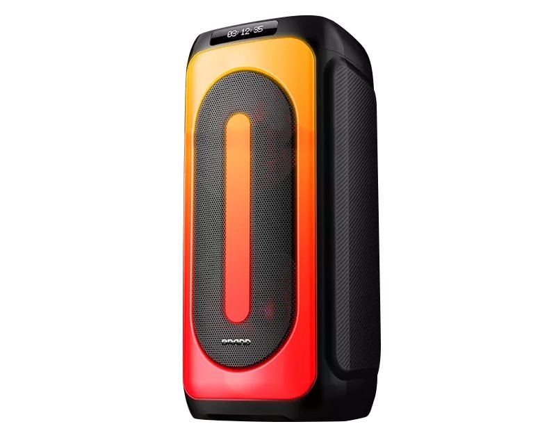 Precision Audio Portable Bluetooth Karaoke Music System Party Speaker LED Lights Dual Wireless Microphones ED1015