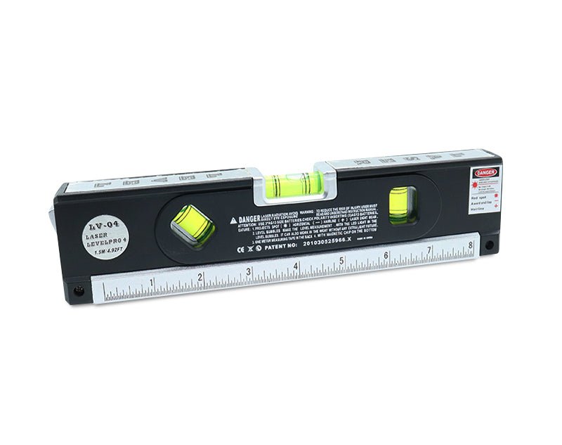 Professional Laser Level Tools 3 Laser Beams LED Bubbles Ruler Aligner GD069-2001
