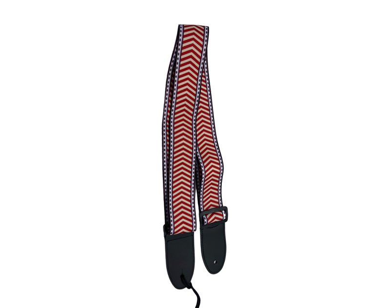 Freedom Guitar Strap Red White Striped GSTRAP3-HT101