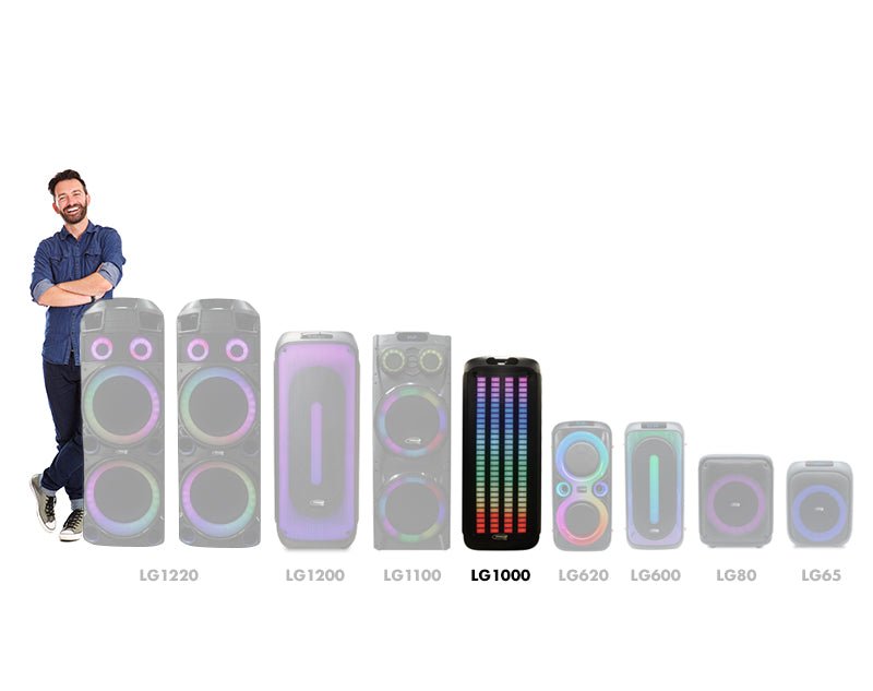 Bluetooth Karaoke Machine Wireless UHF Microphones Party Speaker 600W LG1000