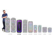 Precision Audio 600W Portable Karaoke Speaker Bluetooth Twin Wireless Microphones LG1200