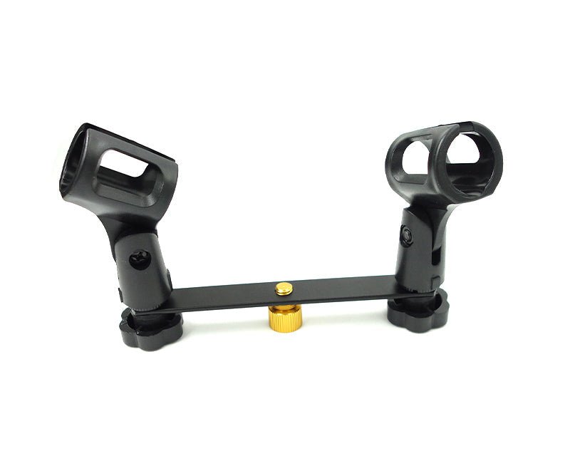 Precision Audio Dual Wired Microphone Holder Clip-On M21