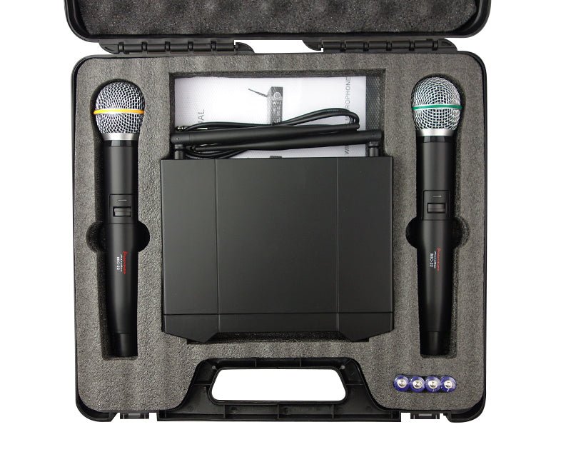 Twin Channel UHF Wireless Microphone System MIC22