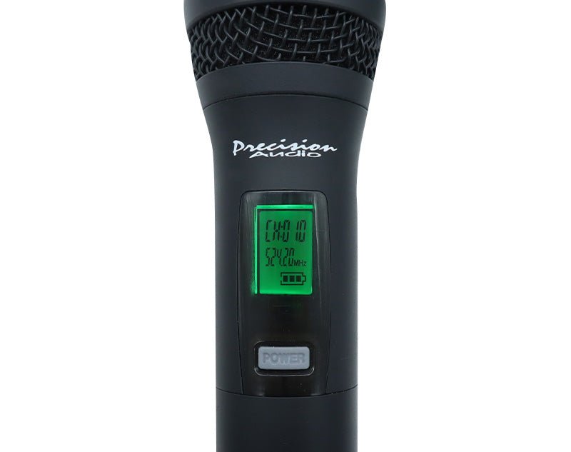 Precision Audio Twin Channel Professional Wireless Microphone System Dual XLR Out MIC24