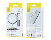 Wireless Magnetic Charger for IPX 12 13 14 15 Phones Charging Cable 15W White NA0380