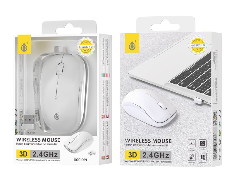 Wireless Mouse 2.4 Ghz Receiver Scroll Wheel 1000 DPI NG6043